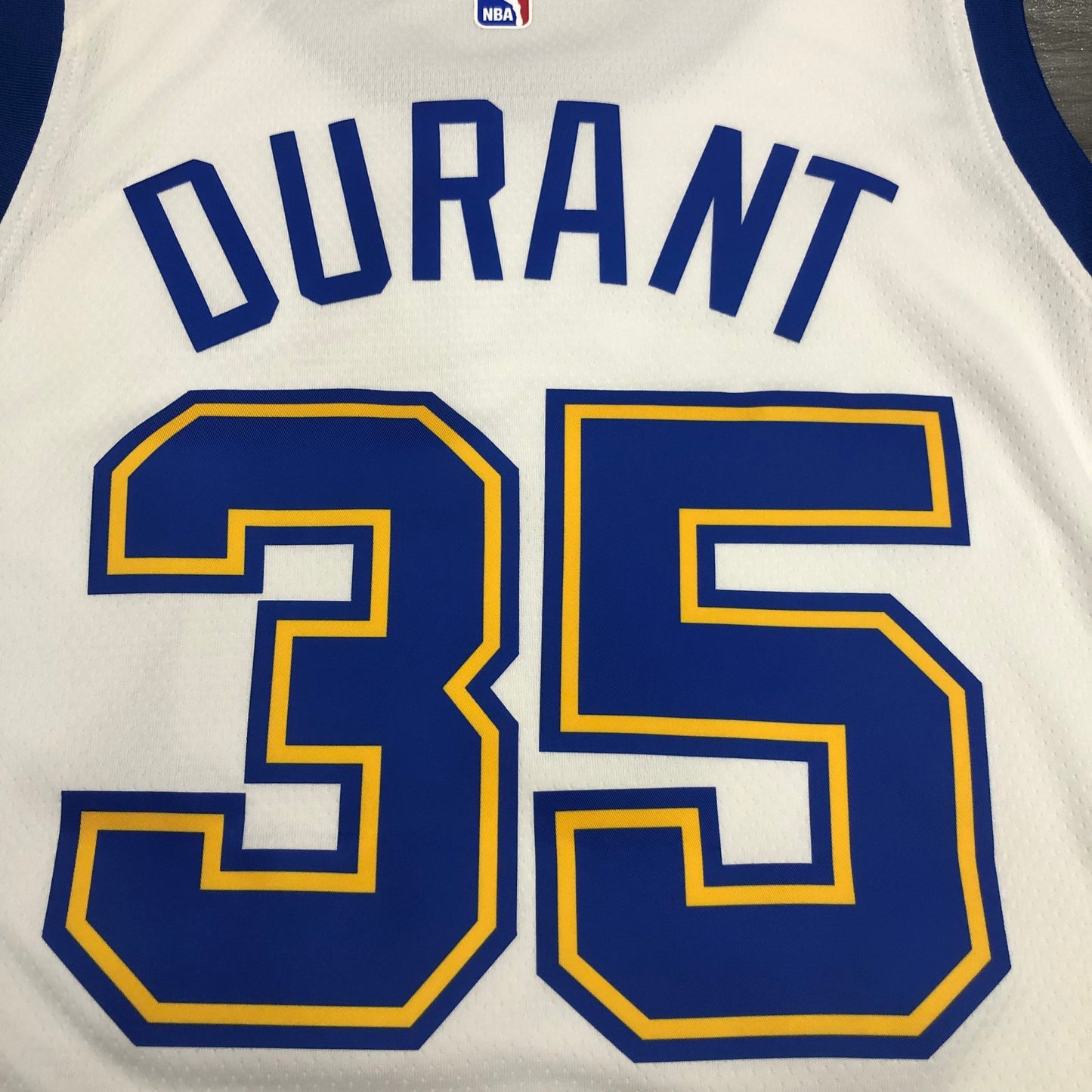 Golden State Warriors 2017/18 Kevin Durant Throwback Classic White NBA Swingman Jersey