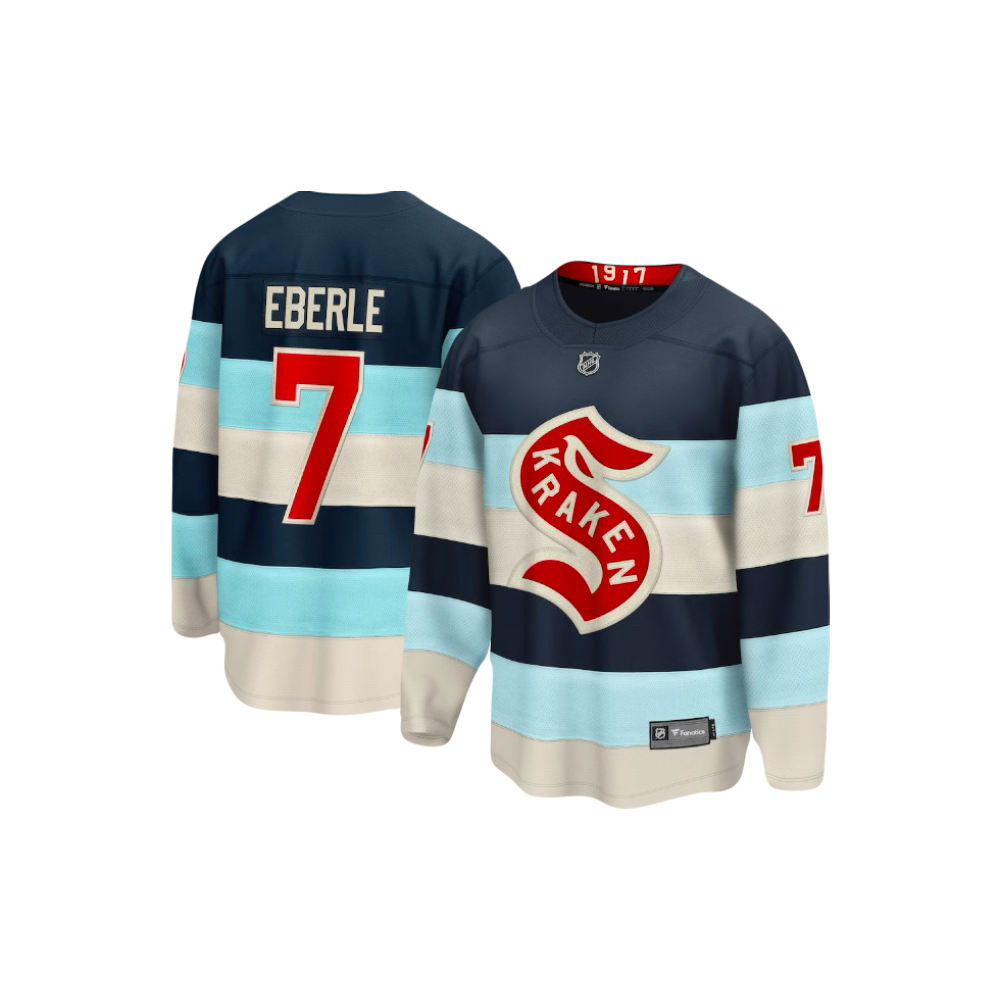 Seattle Krakken Jordan Oberle Adidas 2024 NHL Winter Classic Breakaway Player Jersey