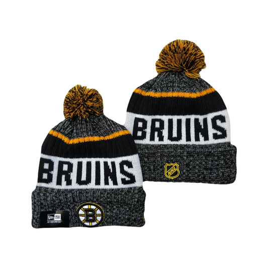 Boston Bruins NHL New Era Knit Beanie - Black Steel