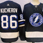 Tampa Bay Lightning Nikita Kucherov 2024 NHL Adidas Alternate Black Breakaway Jersey