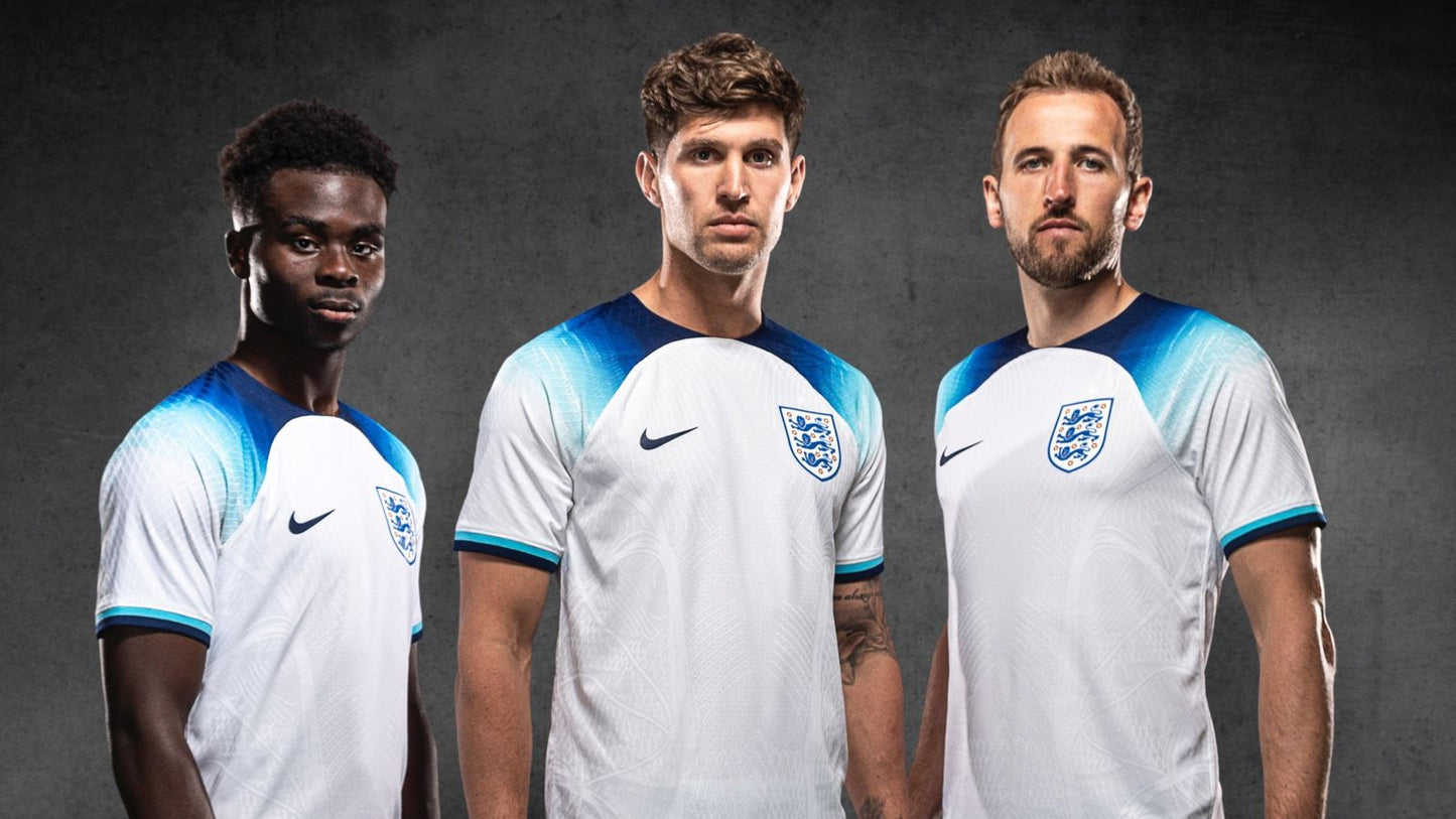 England National Team 2022 Authentic Nike Replica Fan Version Home Soccer Jersey - White (CUSTOM)