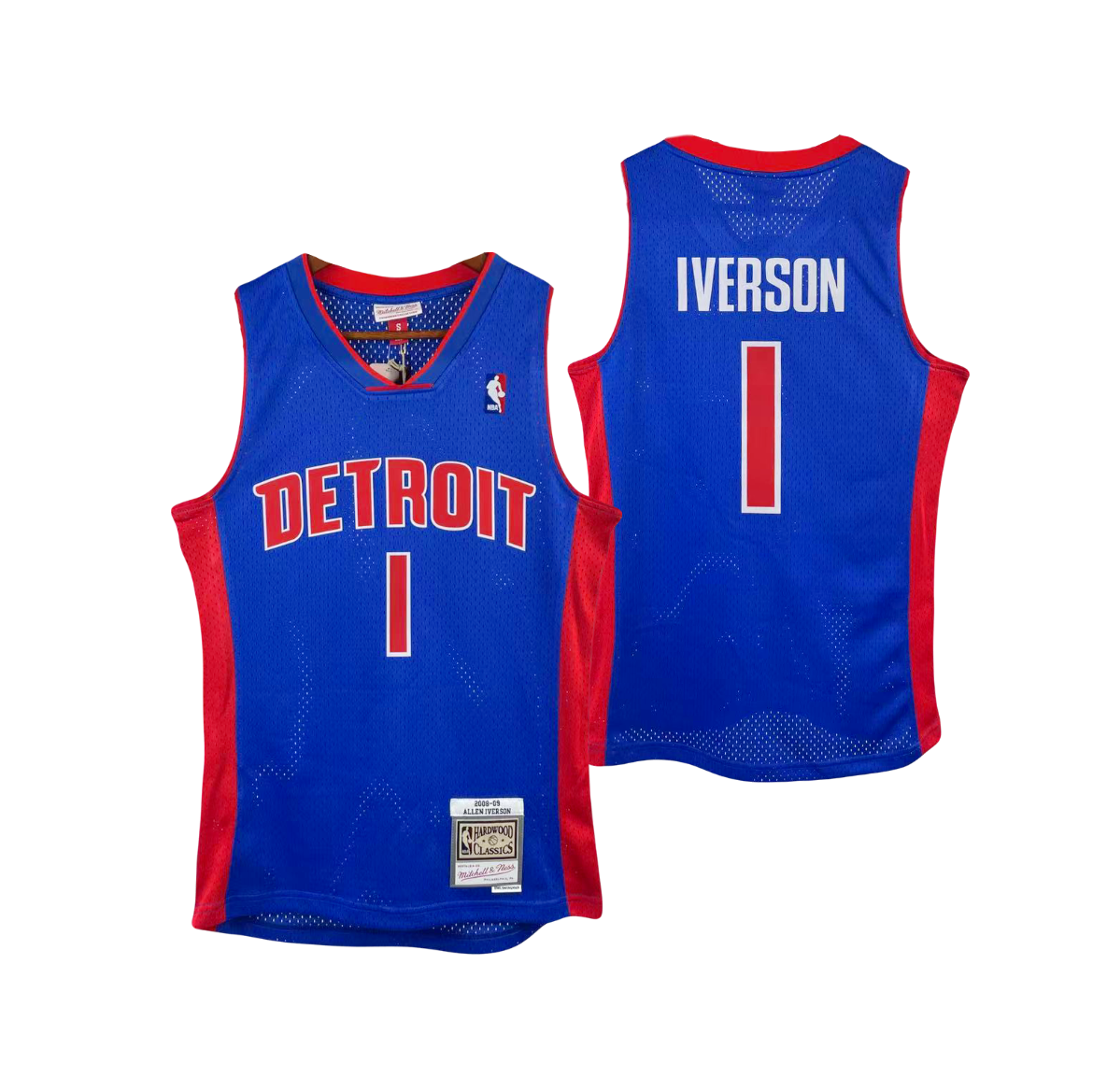 Allen Iverson Detroit Pistons 2008/09 Mitchell & Ness Blue NBA Hardwood Classic Jersey