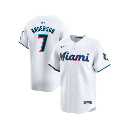 Tim Anderson Miami Marlins MLB Nike Official Home Player Jersey - White