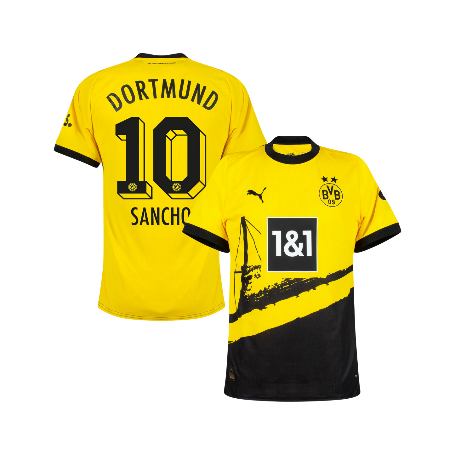 Jadon Sancho Borussia Dortmund 2023/24 Season Home Kit Authentic Nike On-Field Player Jersey - Yellow & Black