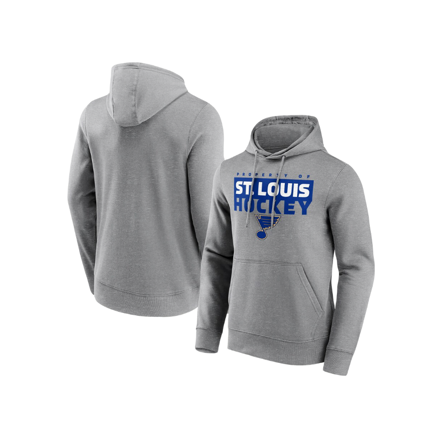 St Louis Blues NHL Fanatics Brand Grey Hoodie Jacket