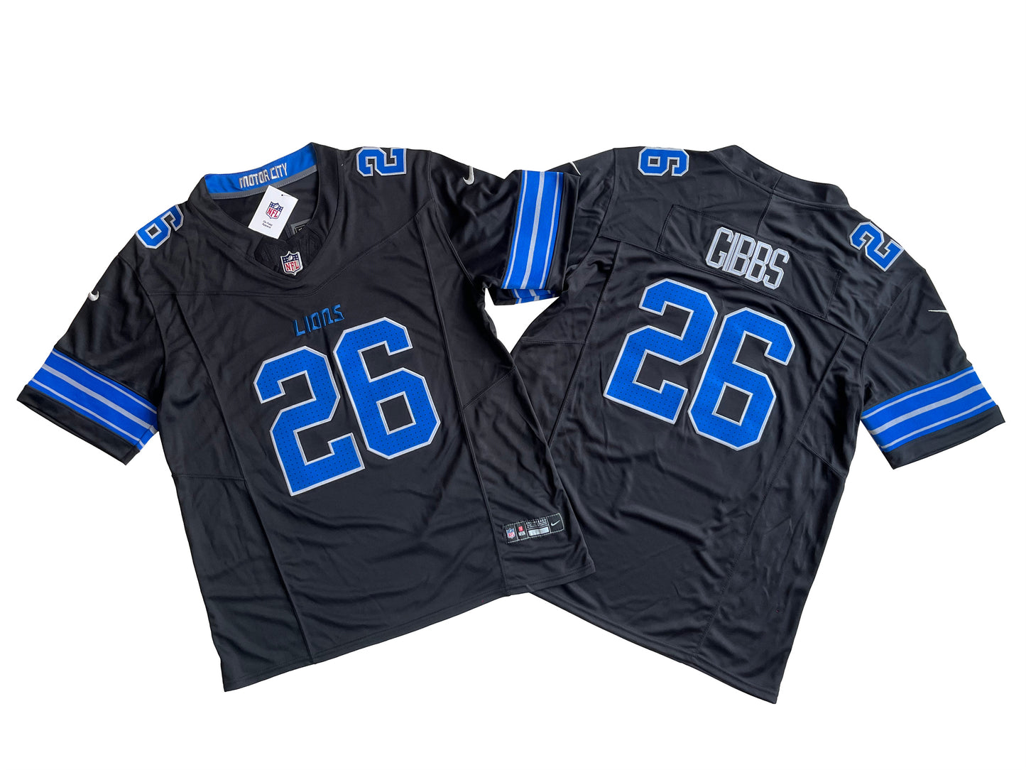 Jahmyr Gibbs Detroit Lions 2024/25 New NFL F.U.S.E. Style Nike Vapor Limited Alternate Jersey - Black