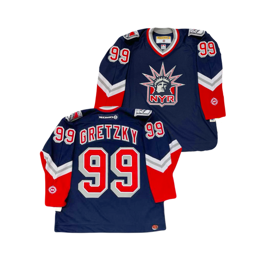 Wayne Gretzky New York Rangers NHL 1999 Navy Lady Liberty Player Jersey