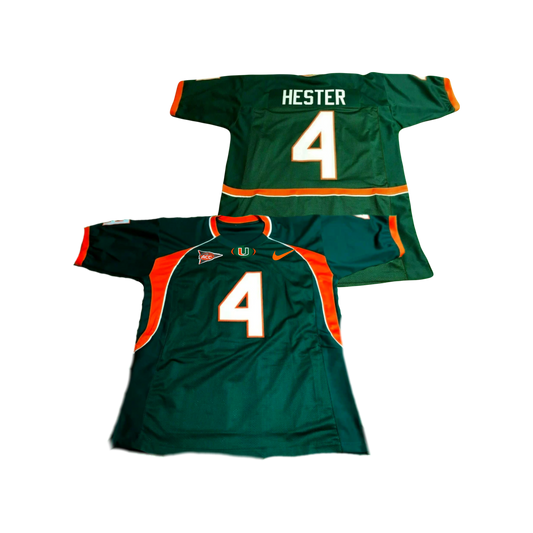 Devin Hester Miami Hurricanes 2004 Nike Campus Legends NCAA College Football Jersey - Green
