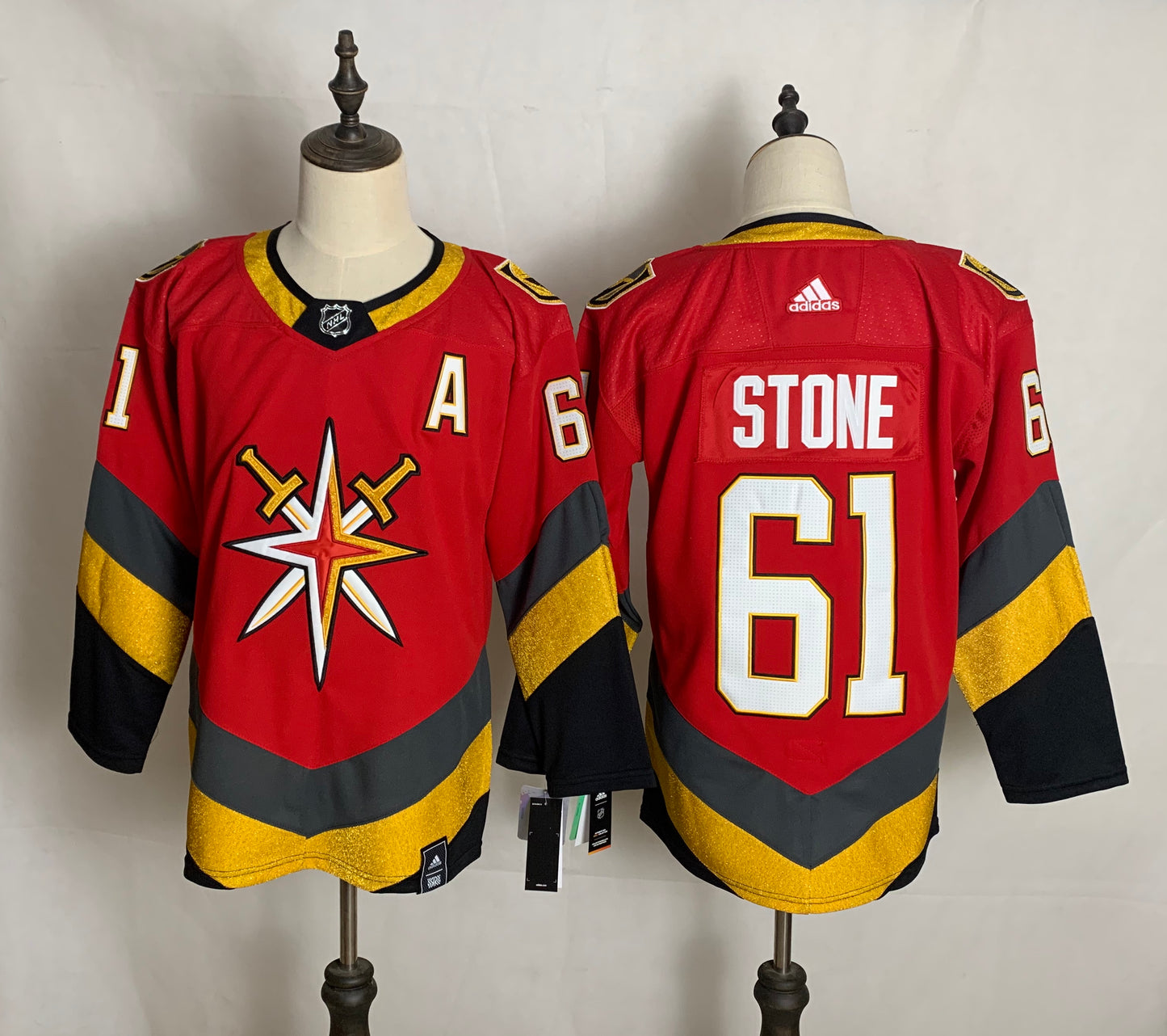 Vegas Golden Knights Mark Stone Adidas Reverse Retro NHL Breakaway Premier Player Jersey