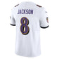 Lamar Jackson Baltimore Ravens NFL Vapor Limited V.U.S.E White Away Jersey