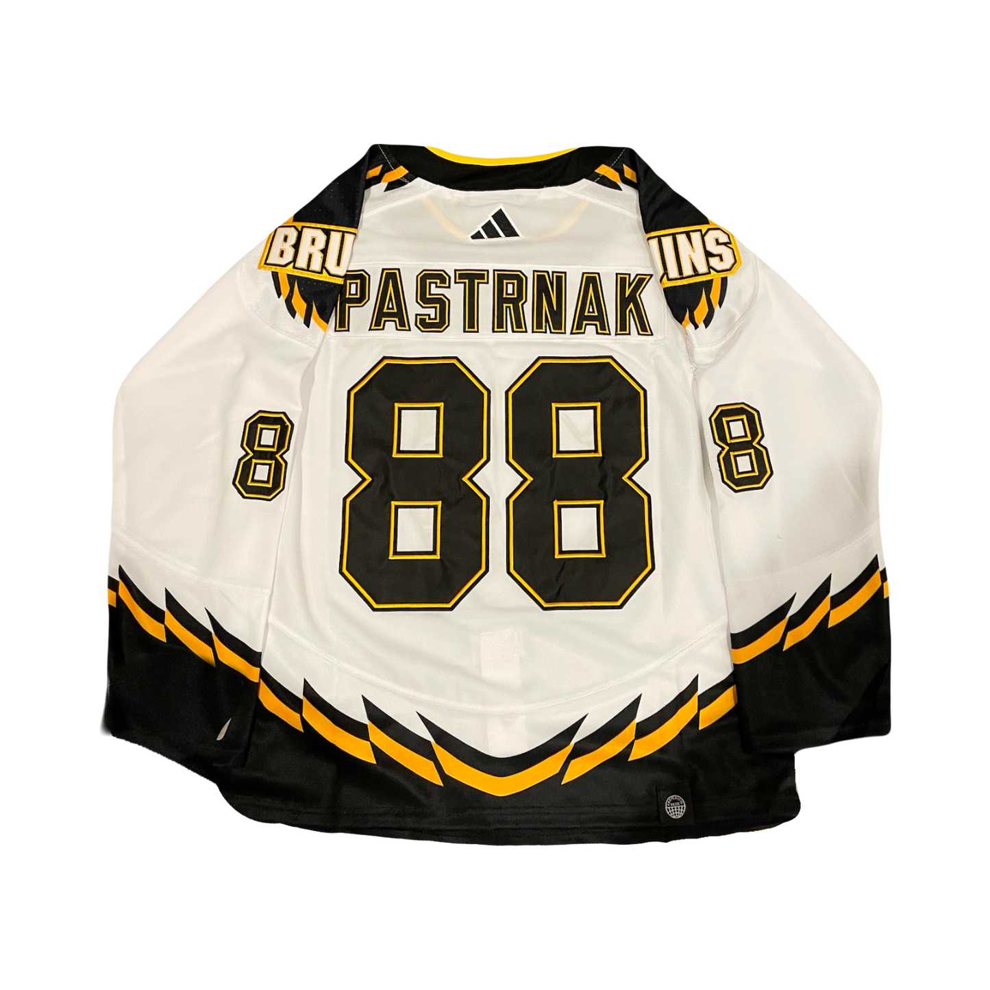 Boston Bruins David Pastrnak 2022 Adidas NHL Reverse Retro 2.0 Premier Player Jersey - White