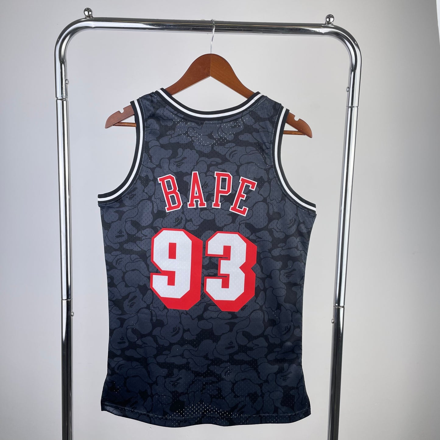 ‘A Bathing Ape’ (Bape) Brand NBA Miami Heat Mitchell & Ness Hardwood Classic Black Jersey