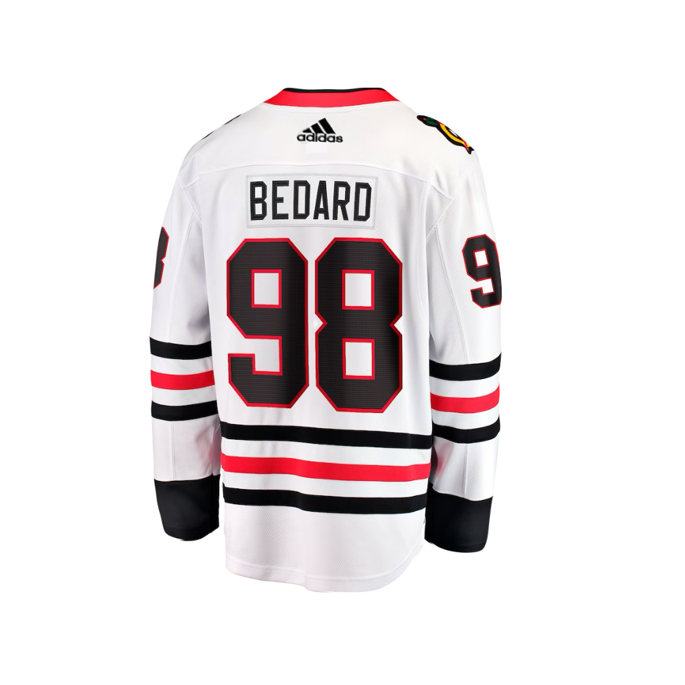 Chicago Blackhawks Connor Bedard Adidas NHL Breakaway Player Away White Jersey
