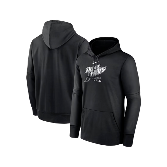 Tampa Bay Rays MLB City Connect Nike Therma Performance Pullover Hoodie - Black