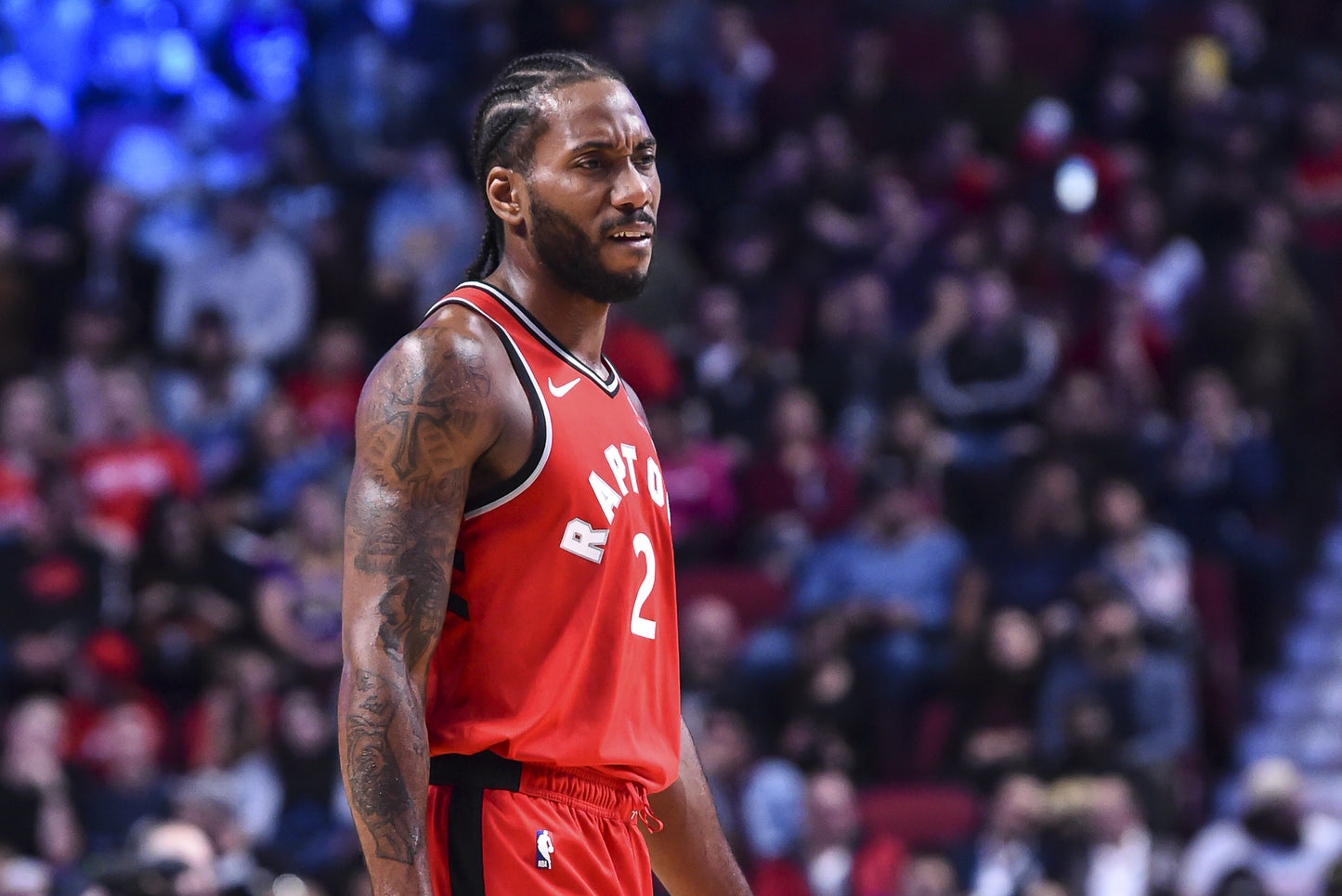 Toronto Raptors Kawhi Leonard 2018 NBA Finals Patch Red Swingman Jersey