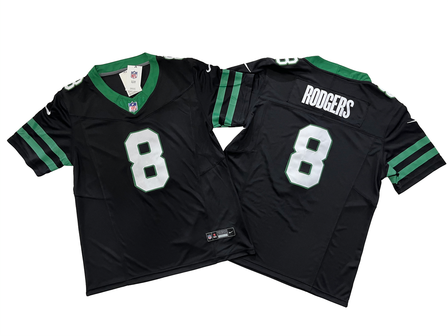 Aaron Rodgers New York Jets 2024/25 New Alternate NFL F.U.S.E Style Nike Vapor Limited Jersey - Black