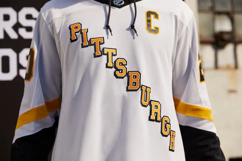 Pittsburgh Penguins Sidney Crosby Adidas NHL 2021 White Reverse Retro Breakaway Jersey