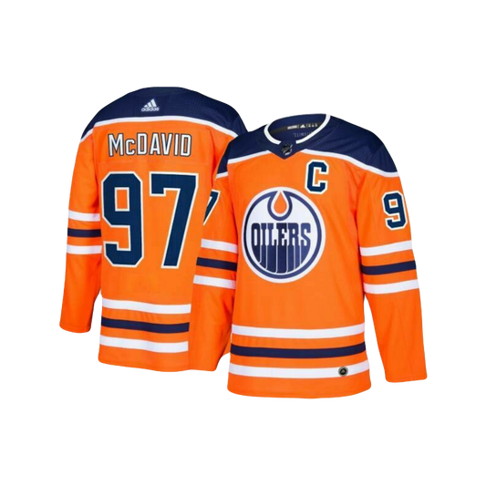 Connor Mcdavid Edmonton Oilers 2023/24 Alternate Authentic Adidas NHL Captain Patch Premier Player Jersey - Orange