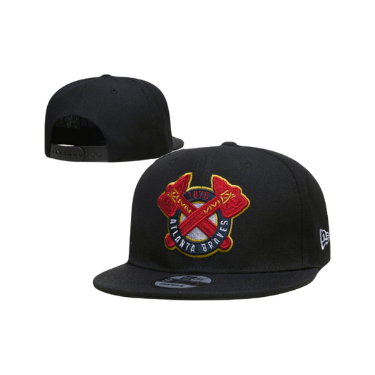 Atlanta Braves New Era MLB Statement Snapback Hat - Black & Red