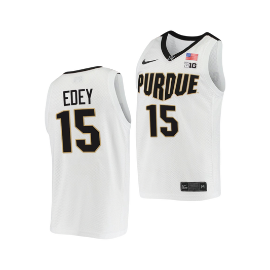 Zach Edey Purdue Boiler Makers NCAA 2024 Nike College Basketball Jersey - White