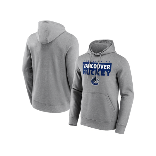 Vancouver Canucks NHL Fanatics Brand Grey Hoodie Jacket