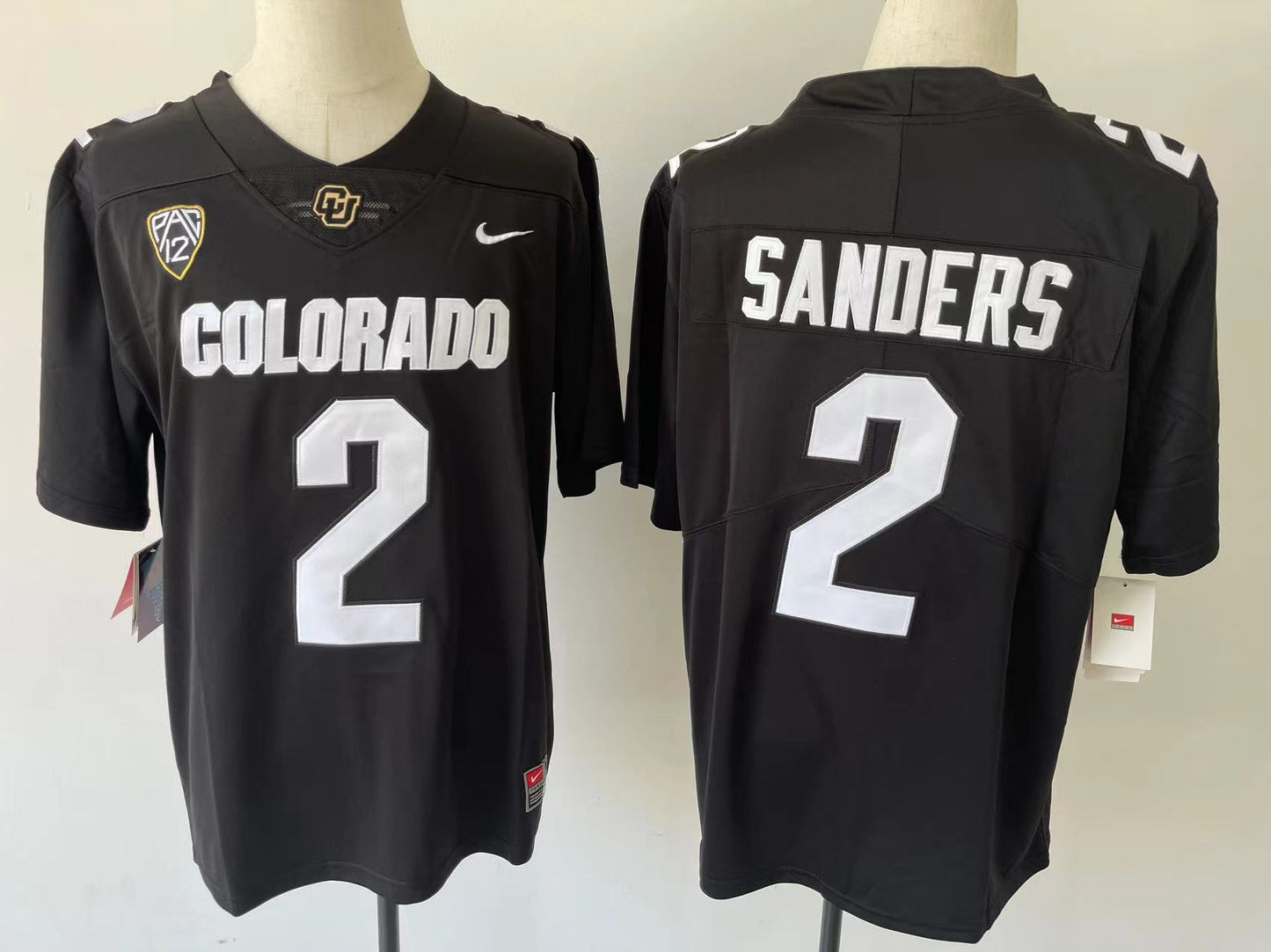 Shedeur Sanders Colorado Buffaloes Blackout Nike NCAA College Football Player Jersey