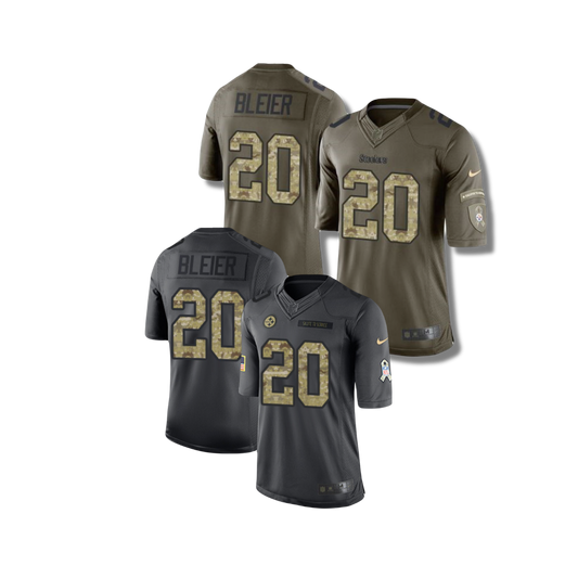 Pittsburgh Steelers Rocky Bleier NFL ‘Salute to Service’ Green & Black Military Jersey