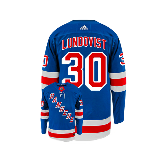 New York Rangers Henrik Lundqvist Adidas NHL Blue Home Premier Player Jersey