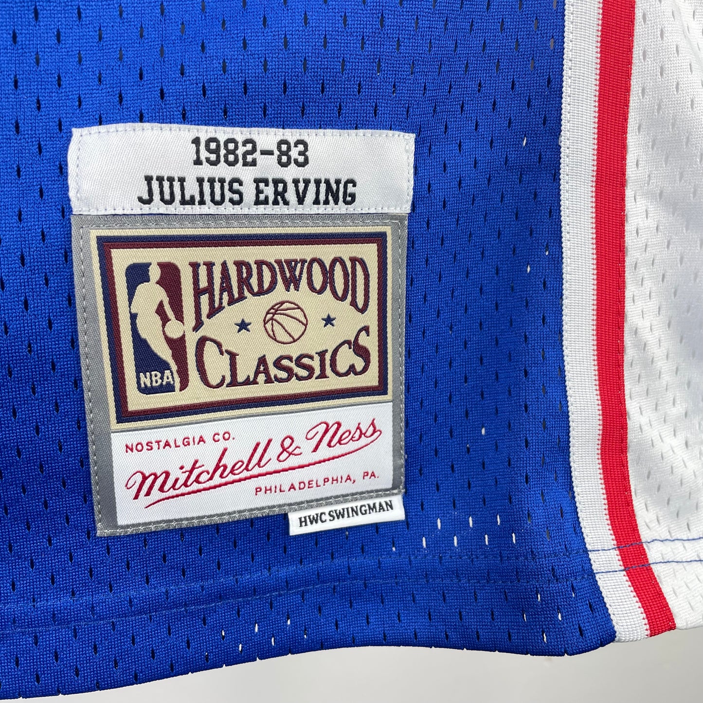Dr Julius Irving Philadelphia 76ers Mitchell & Ness Hardwood Classic NBA Swingman Jersey - Blue (1982-1983)