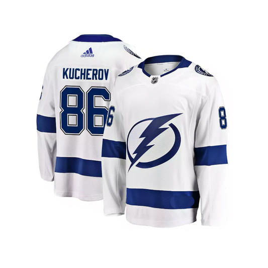 Tampa Bay Lightning Nikita Kucherov NHL Adidas Away White Breakaway Player Jersey