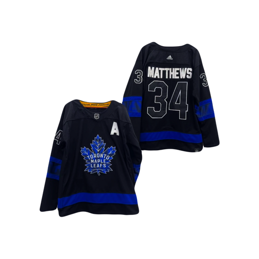Toronto Maple Leafs Auston Matthews Adidas Black Alternate Adidas NHL Pro Jersey