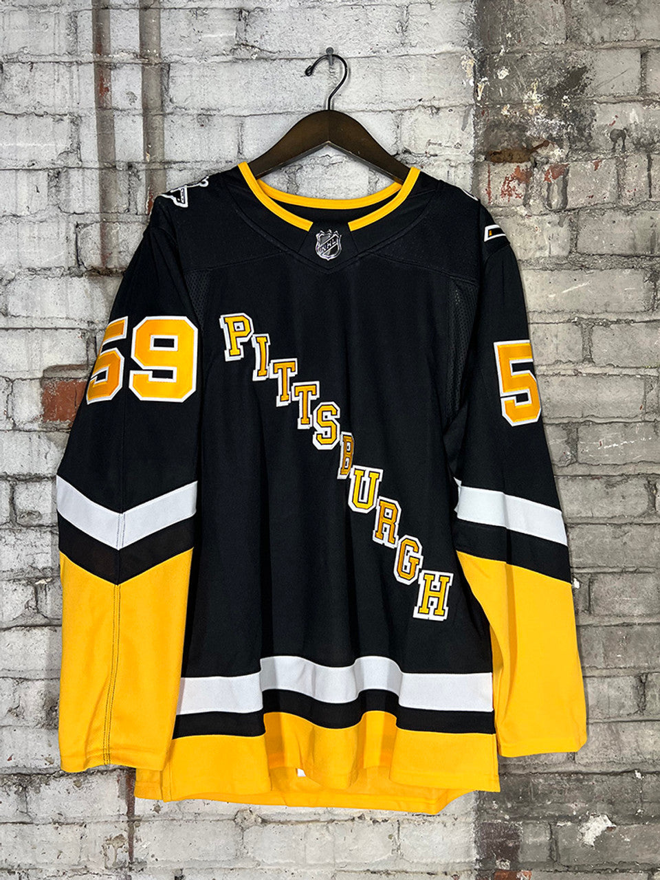 Pittsburgh Penguins Jake Guentzel Adidas NHL 2022 Black Reverse Retro Breakaway Jersey