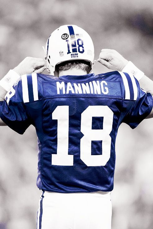 Indianapolis Colts Peyton Manning NFL Nike Throwback Legends Classic Blue & White Jersey