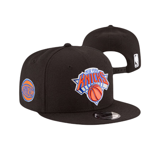 New York Knicks Black NBA New Era Icon Snapback Hat