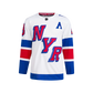 New York Rangers Mika Zibanejad White 2024 NHL Stadium Series Adidas Premier Player Jersey