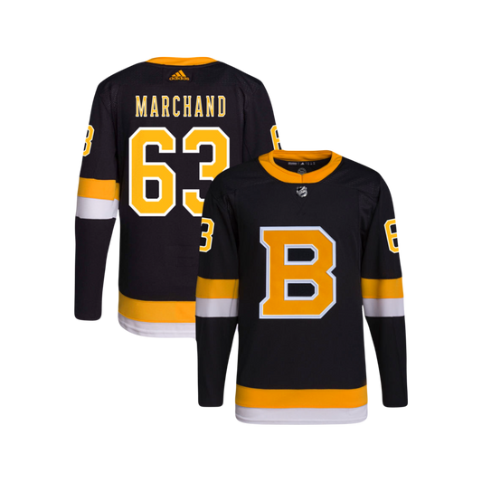 Boston Bruins Brad Marchand NHL Adidas Alternate Black Breakaway Premier Player Jersey