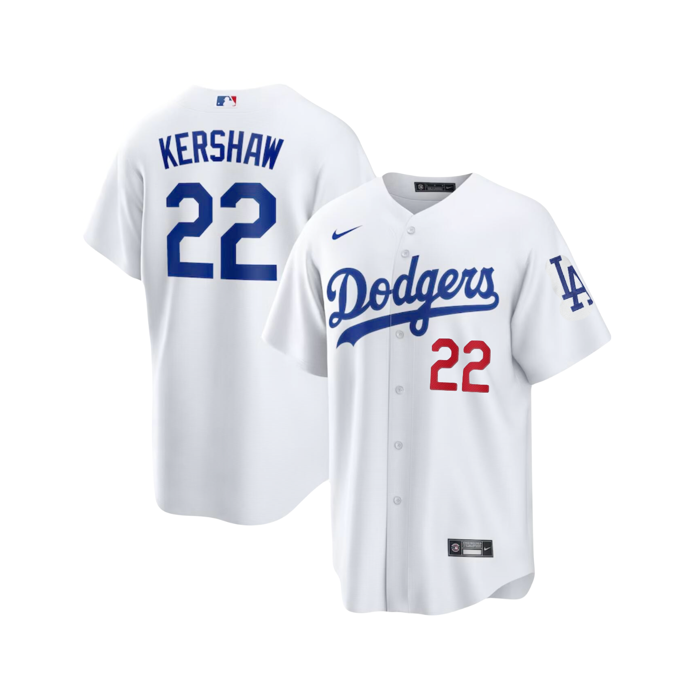 Clayton Kershaw Los Angeles Dodgers MLB Official Nike Home Player Jersey - White