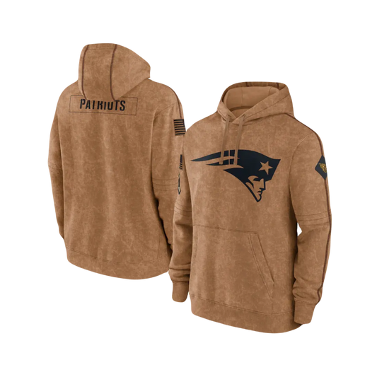New England Patriots Nike Military Salute to Service Sideline Therma-Fit Performance Pullover Hoodie