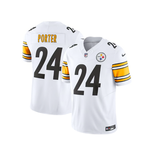 Pittsburgh Steelers Joey Porter Jr Nike Vapor F.U.S.E. Limited Away Jersey - White