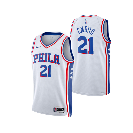 Joel Embiid Philadelphia 76ers 2023/24 Nike Association Edition NBA Swingman Jersey - White