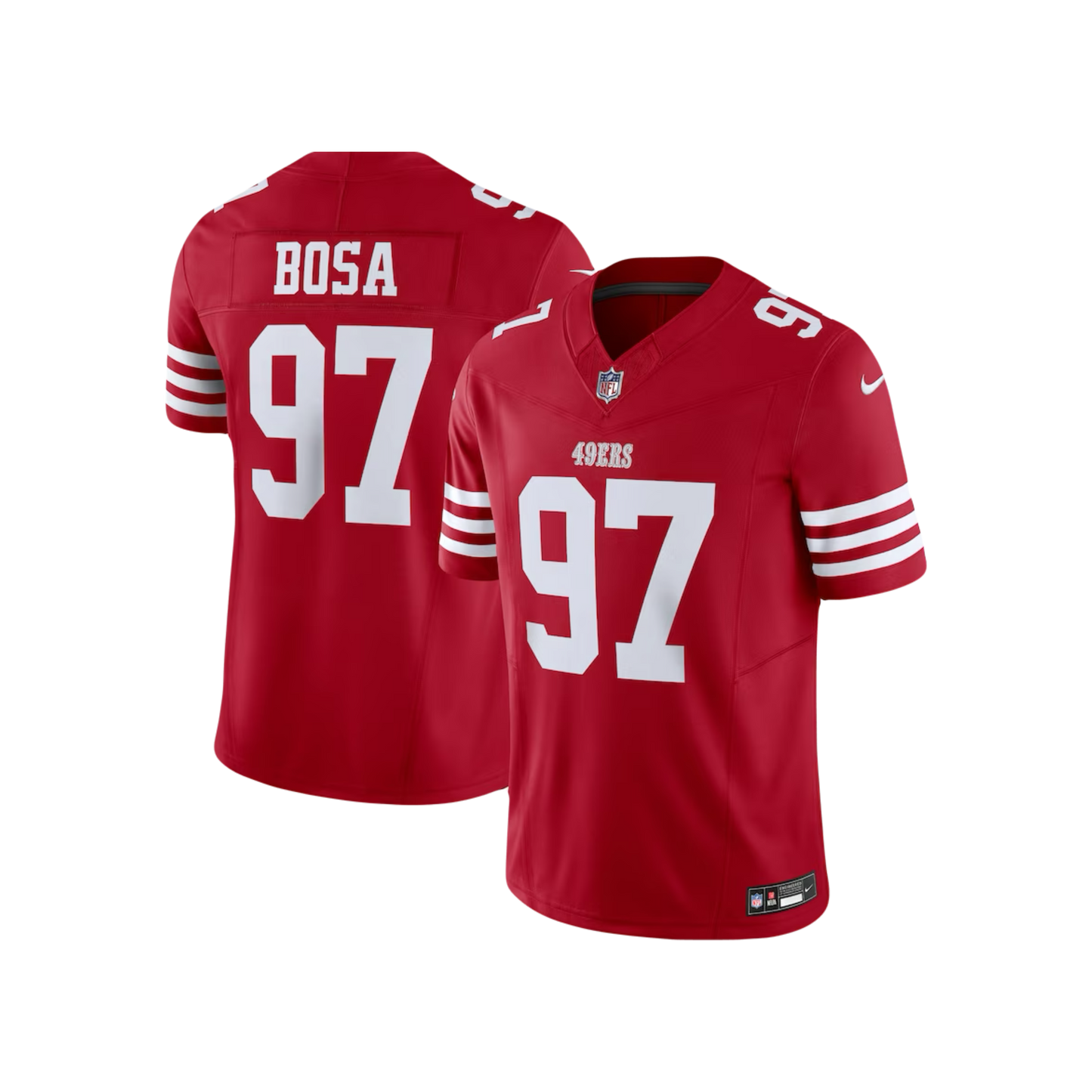 San Francisco 49ers Nick Bosa F.U.S.E NFL Vapor Limited Red Home Jersey