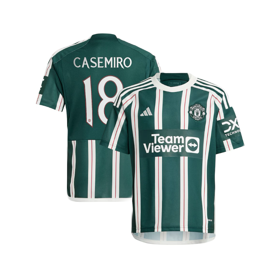 Carlos Casemiro Manchester United 2023/24 Season Away Authentic Adidas On-Field Player Version Soccer Jersey - Green