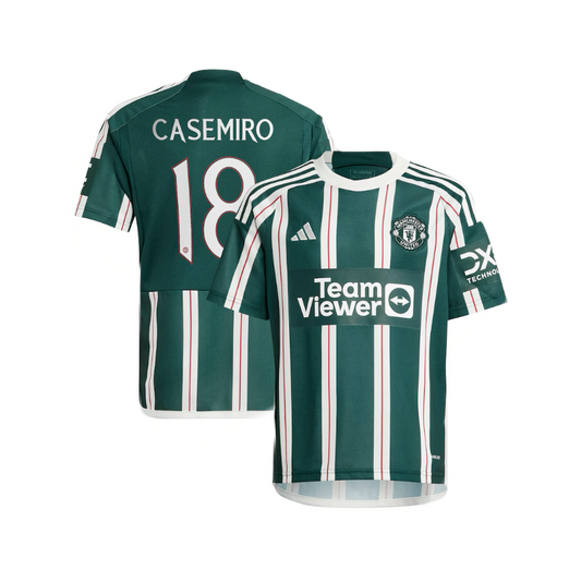 Carlos Casemiro Manchester United 2023/24 Season Away Authentic Adidas On-Field Player Version Soccer Jersey - Green