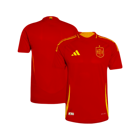 Spain National Soccer Team 2024/25 Adidas Authentic Home Player Version Jersey - Red (Custom)