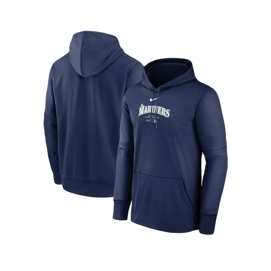 Seattle Mariners MLB City Connect Nike Therma Performance Pullover Hoodie - Navy