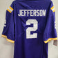 Justin Jefferson LSU Tigers 2020 NCAA Campus Legend College Football Jersey - Purple