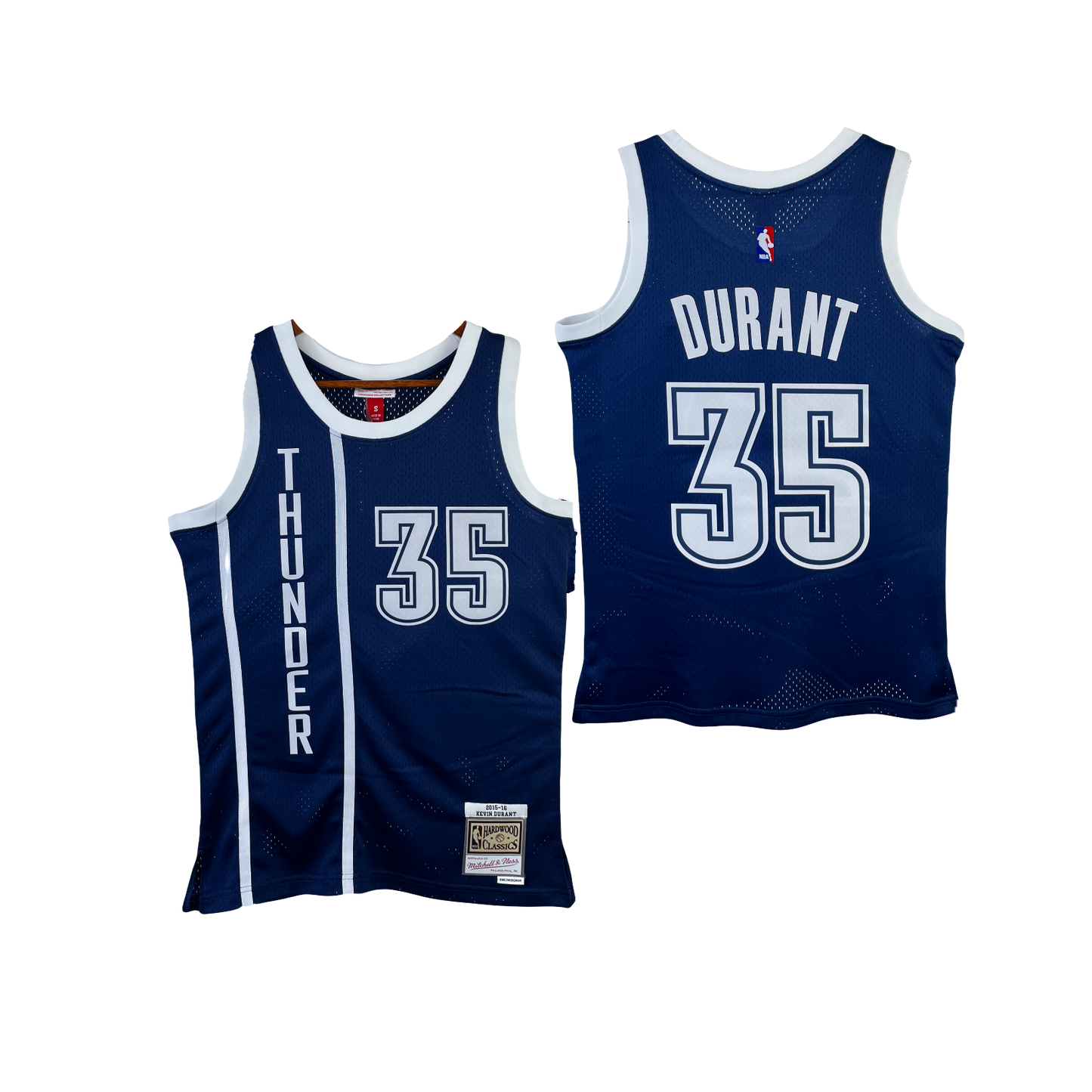 Oklahoma City Thunder 2015-16 Russell Westbrook & Kevin Durant Hardwood Classics Iconic Swingman Jersey