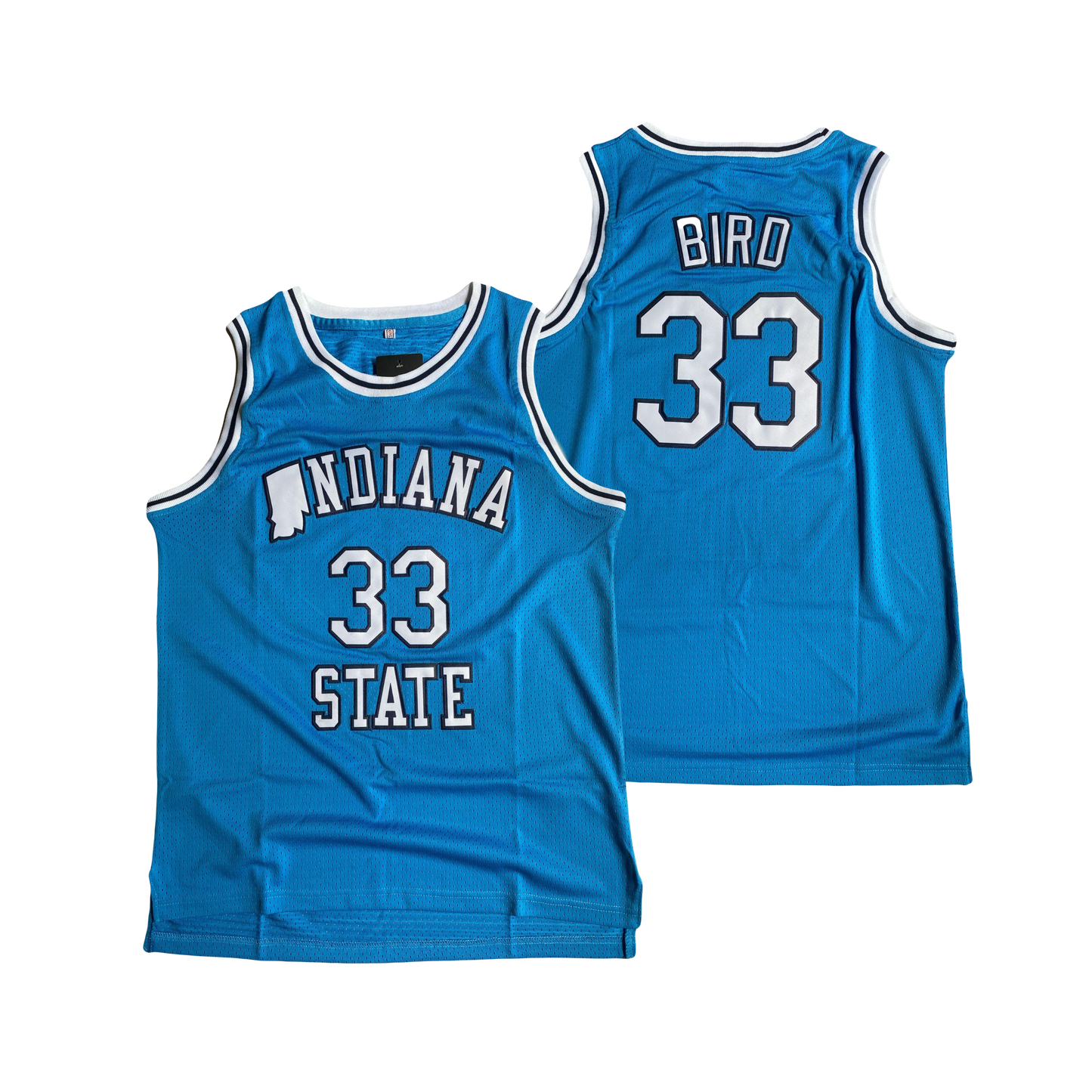 Larry Bird Indiana State NCAA College Basketball Baby Blue Campus Legends Jersey
