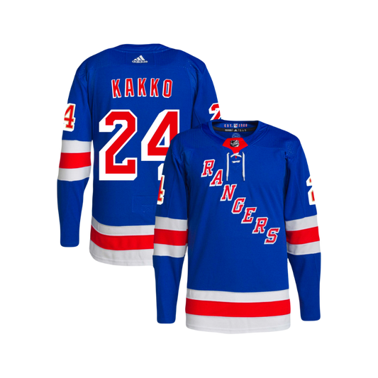 New York Rangers Kaapo Kakko 2024 Adidas NHL Blue Home Premier Player Jersey