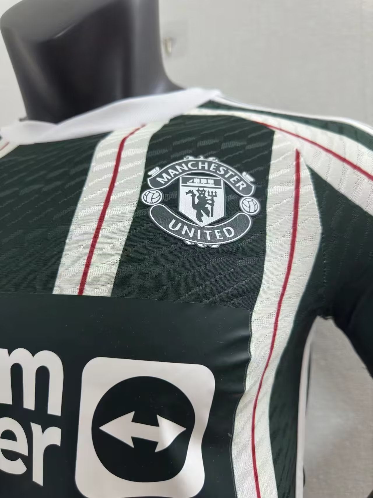 Manchester United 2023/24 Season Away Authentic Adidas On-Field Player Version Soccer Jersey - Green (CUSTOM)